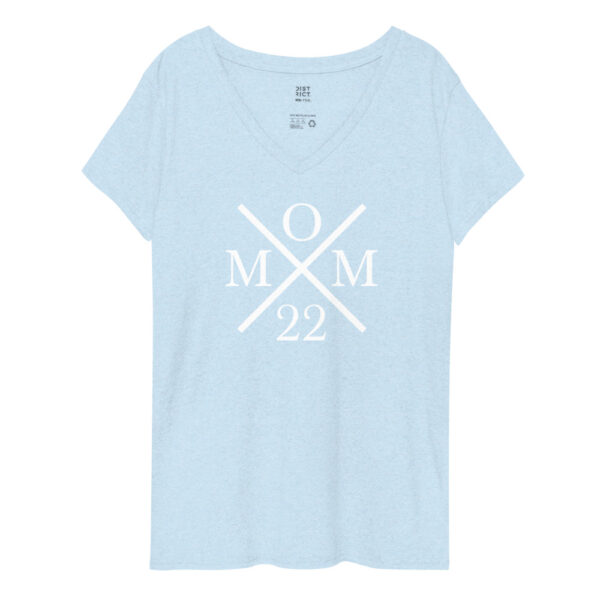 Damen-T-Shirt mit V-Ausschnitt “MOM 22”